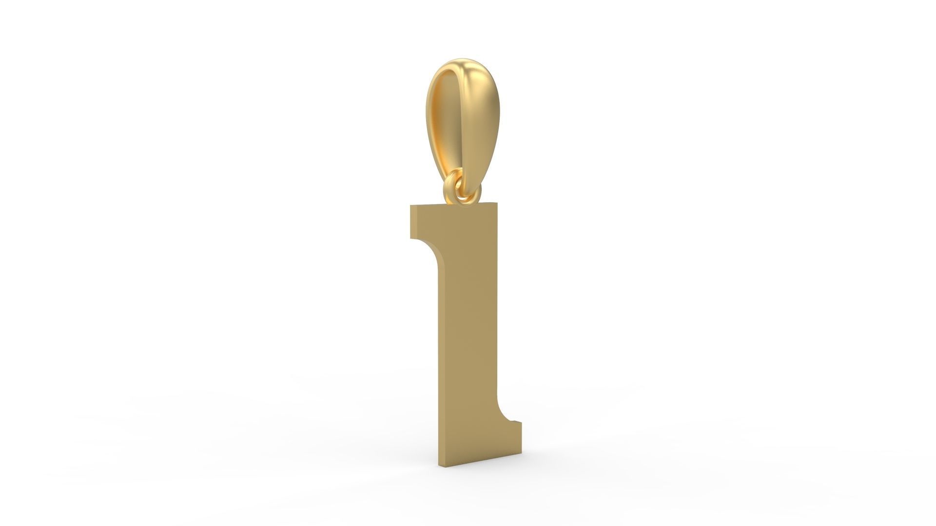 Initial Letters Pendant Cempaka Reguler I 3D print model_3