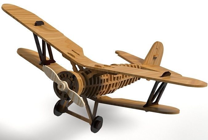 Japanese Wooden Model Plane  Ki-Gu-Mi 3D print model