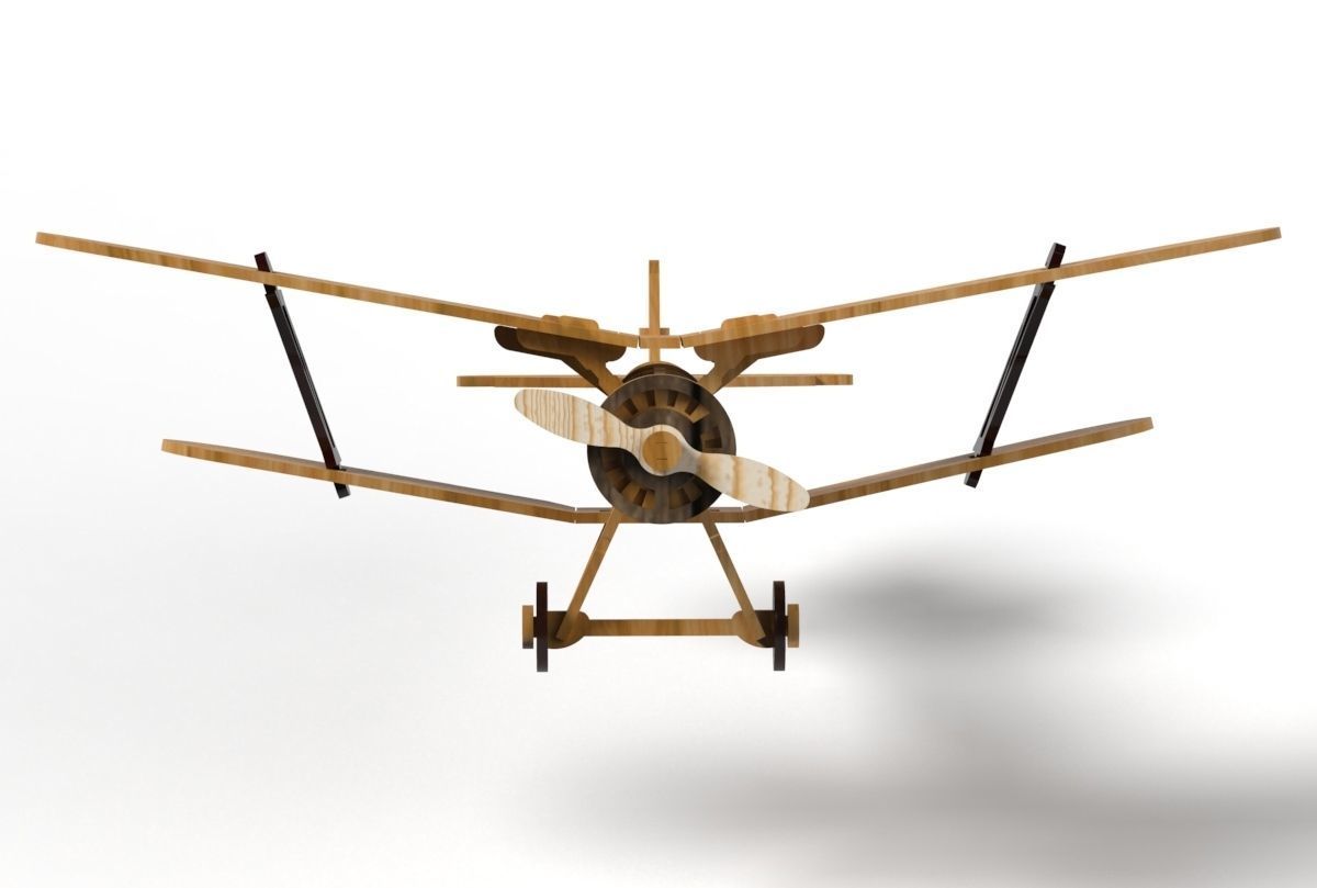 Japanese Wooden Model Plane  Ki-Gu-Mi 3D print model_4