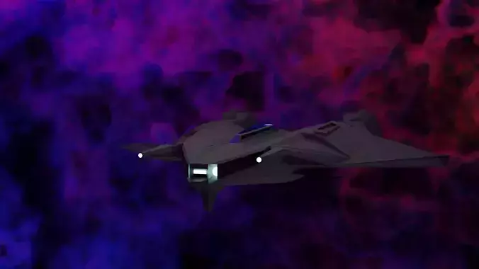 Space Aircraft FREE Low-poly 3D PBR model game ready Free low-poly 3D model