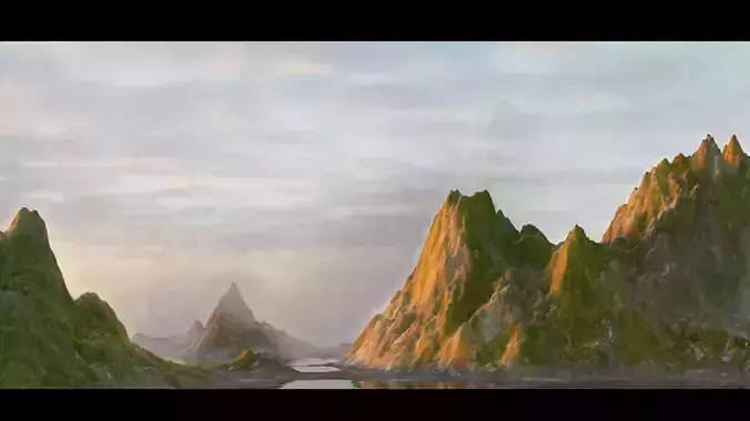 Landscape mountain hd Free 3D model