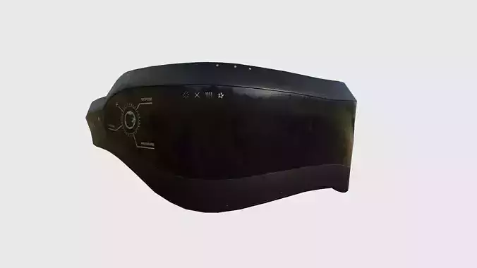 SciFi Glasses B09 Full Black - Character Design Fashion Low-poly 3D model