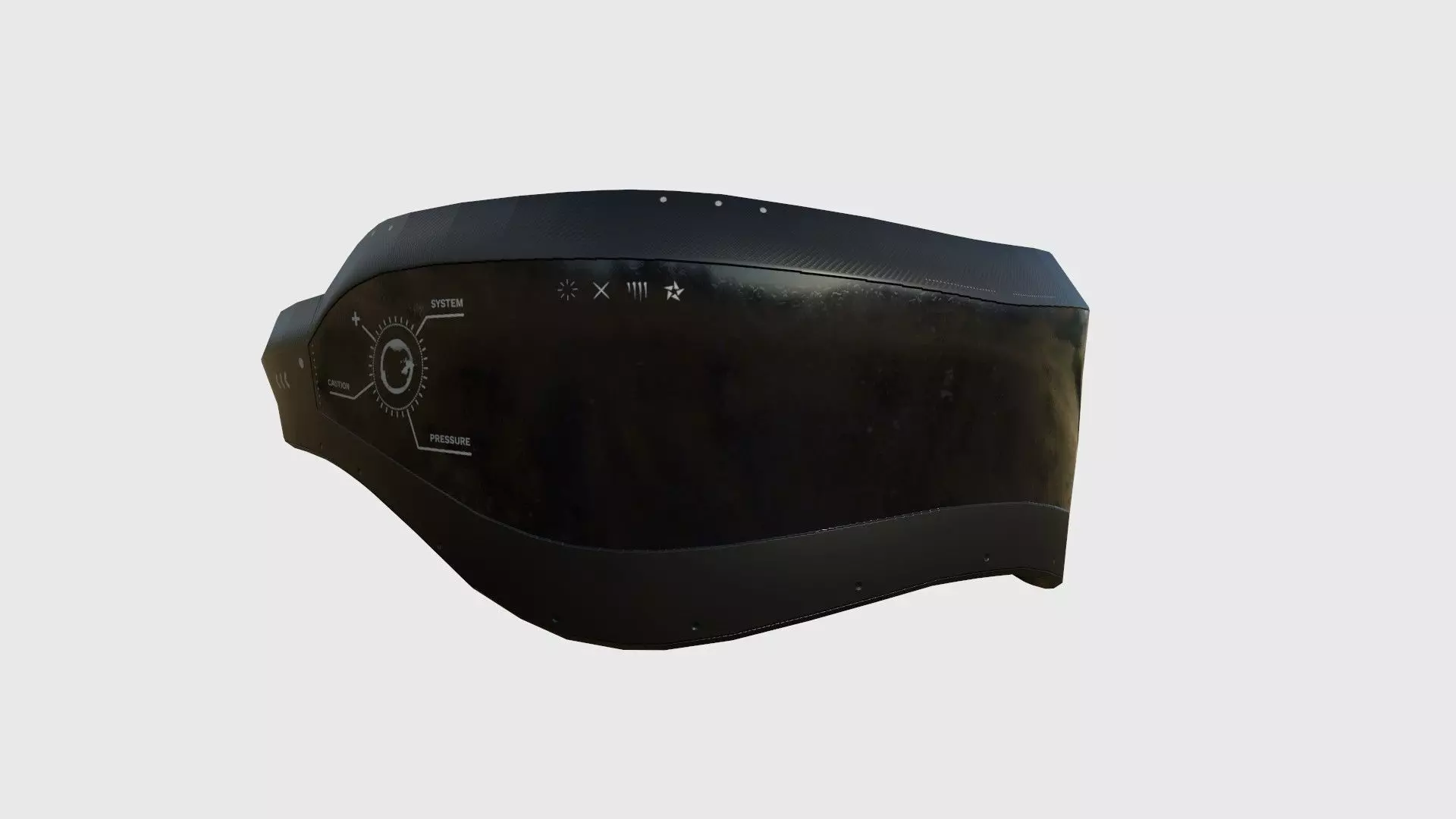 SciFi Glasses B09 Full Black - Character Design Fashion Low-poly 3D model_0