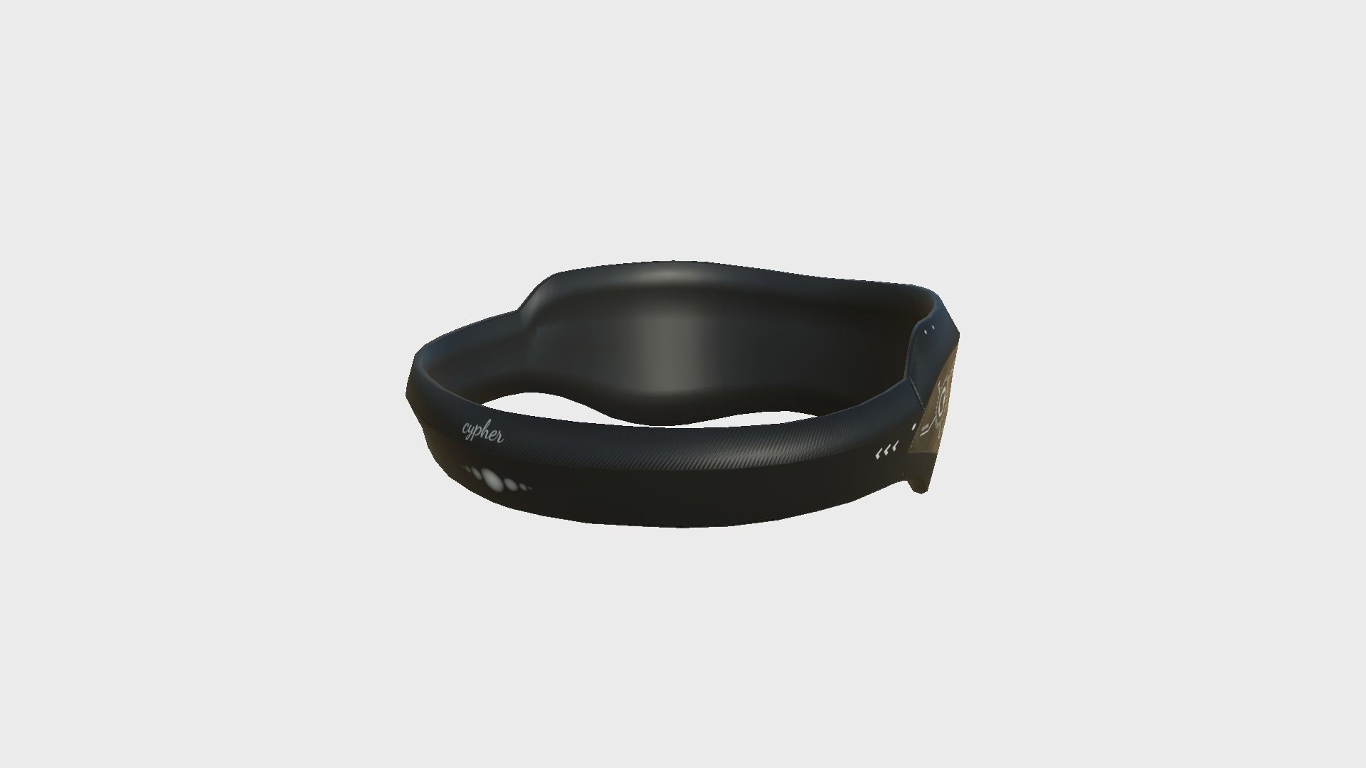 SciFi Glasses B09 Full Black - Character Design Fashion Low-poly 3D model_2