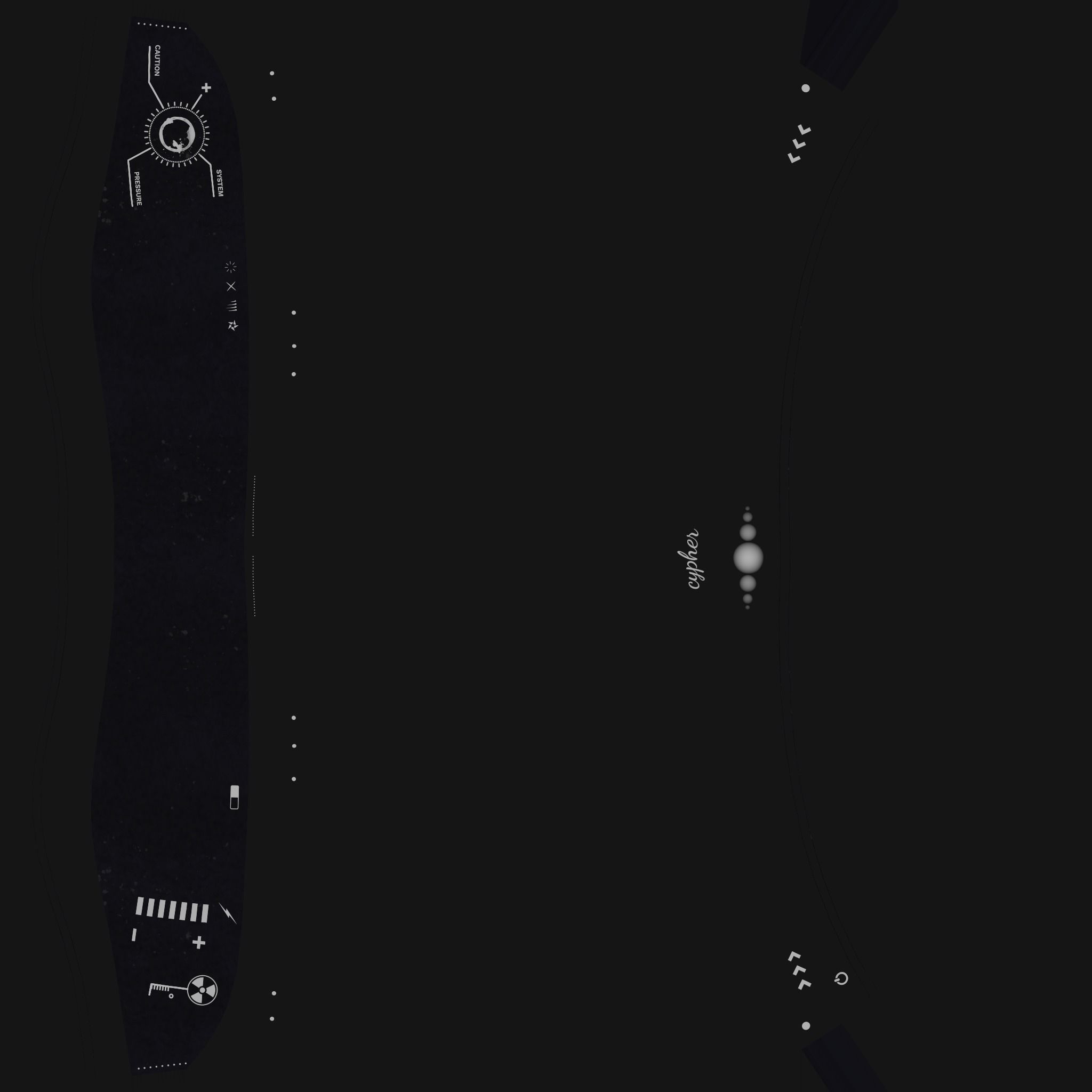 SciFi Glasses B09 Full Black - Character Design Fashion Low-poly 3D model_17