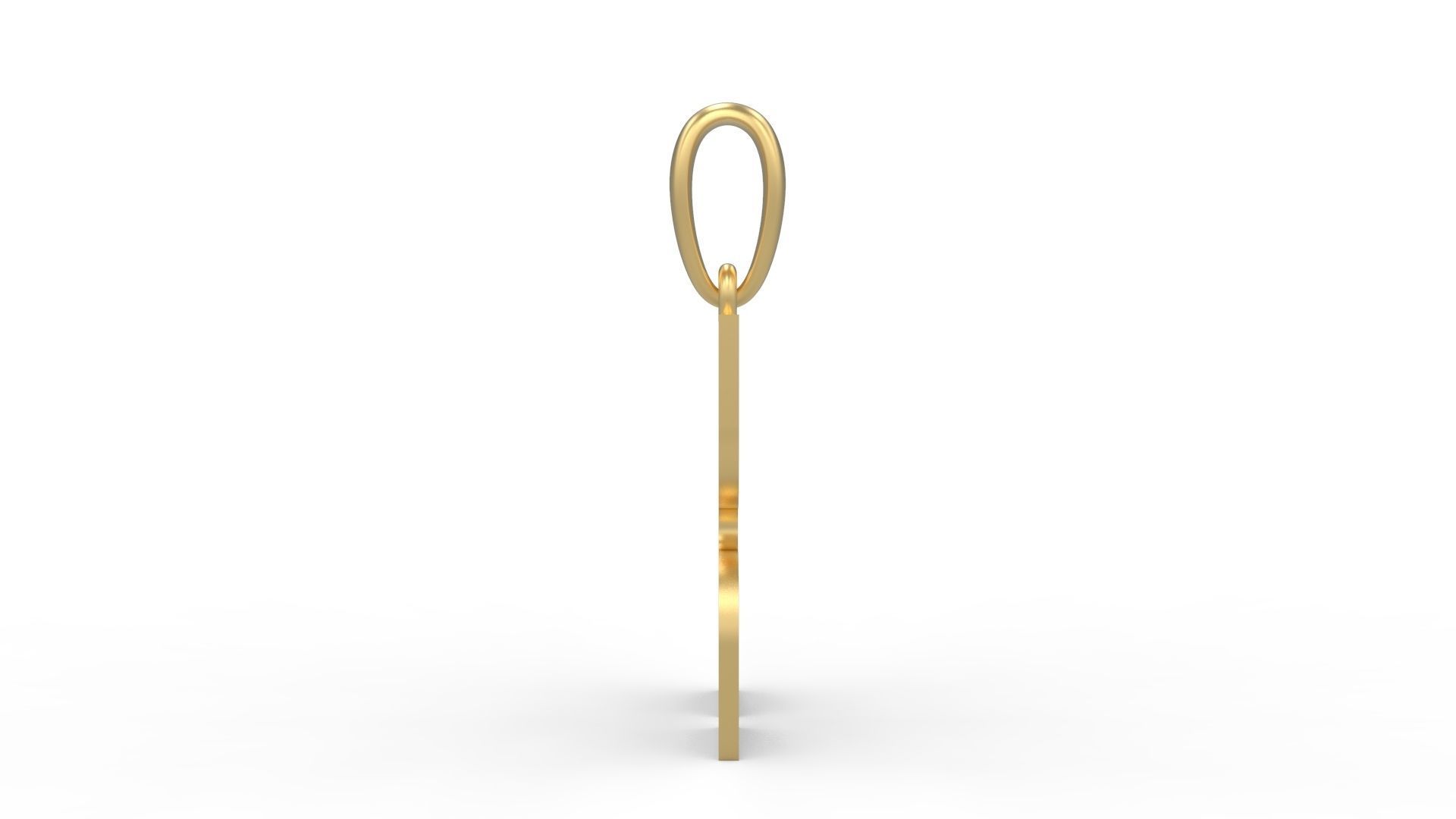 Initial Letters Pendant Cempaka Reguler K 3D print model_2