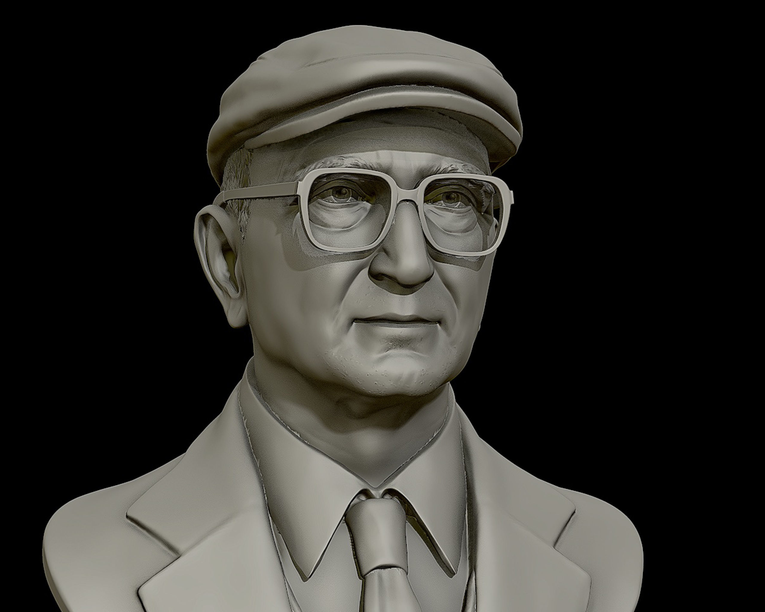 Uncle Junior bust sculpture 3D print model_2