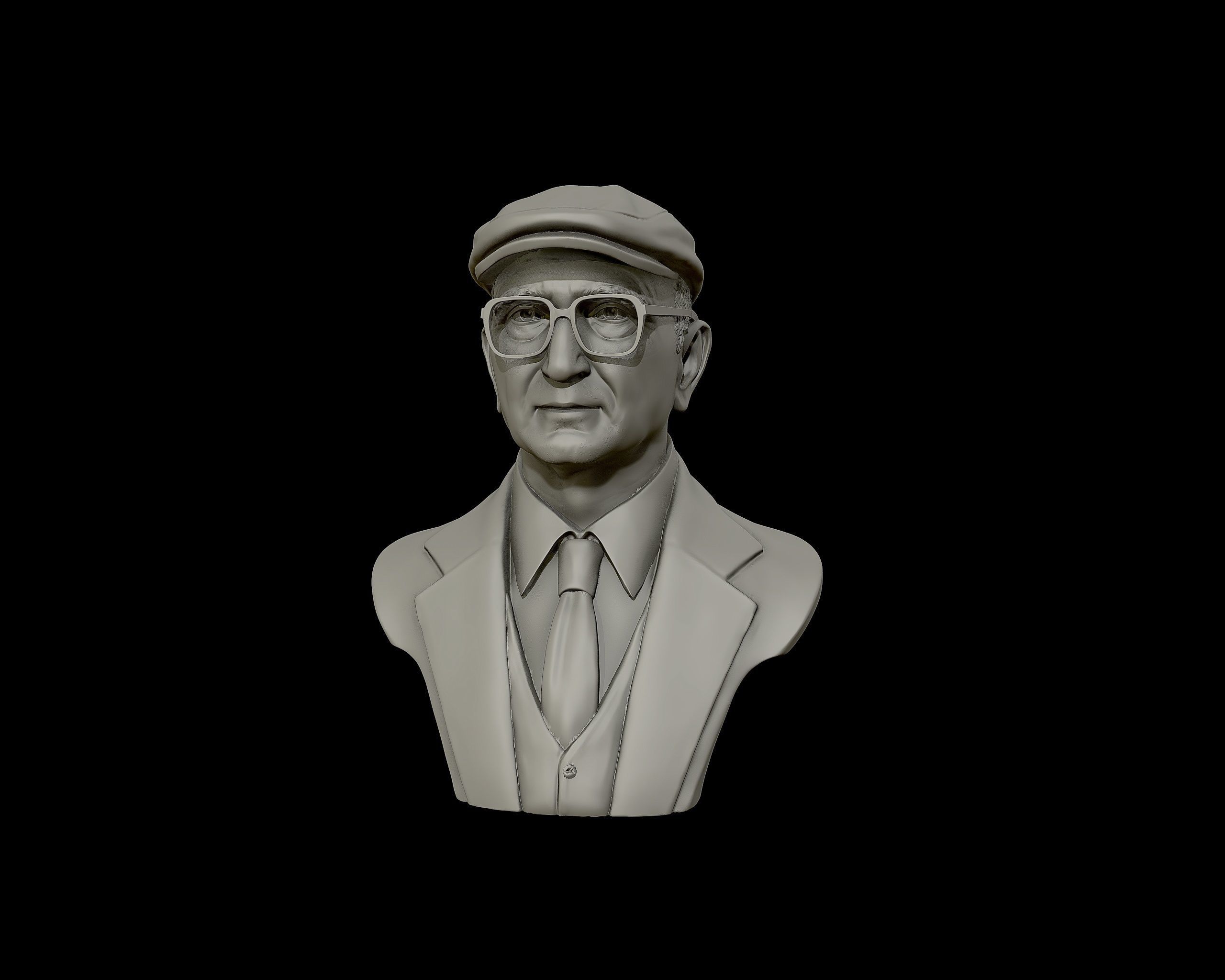 Uncle Junior bust sculpture 3D print model_8