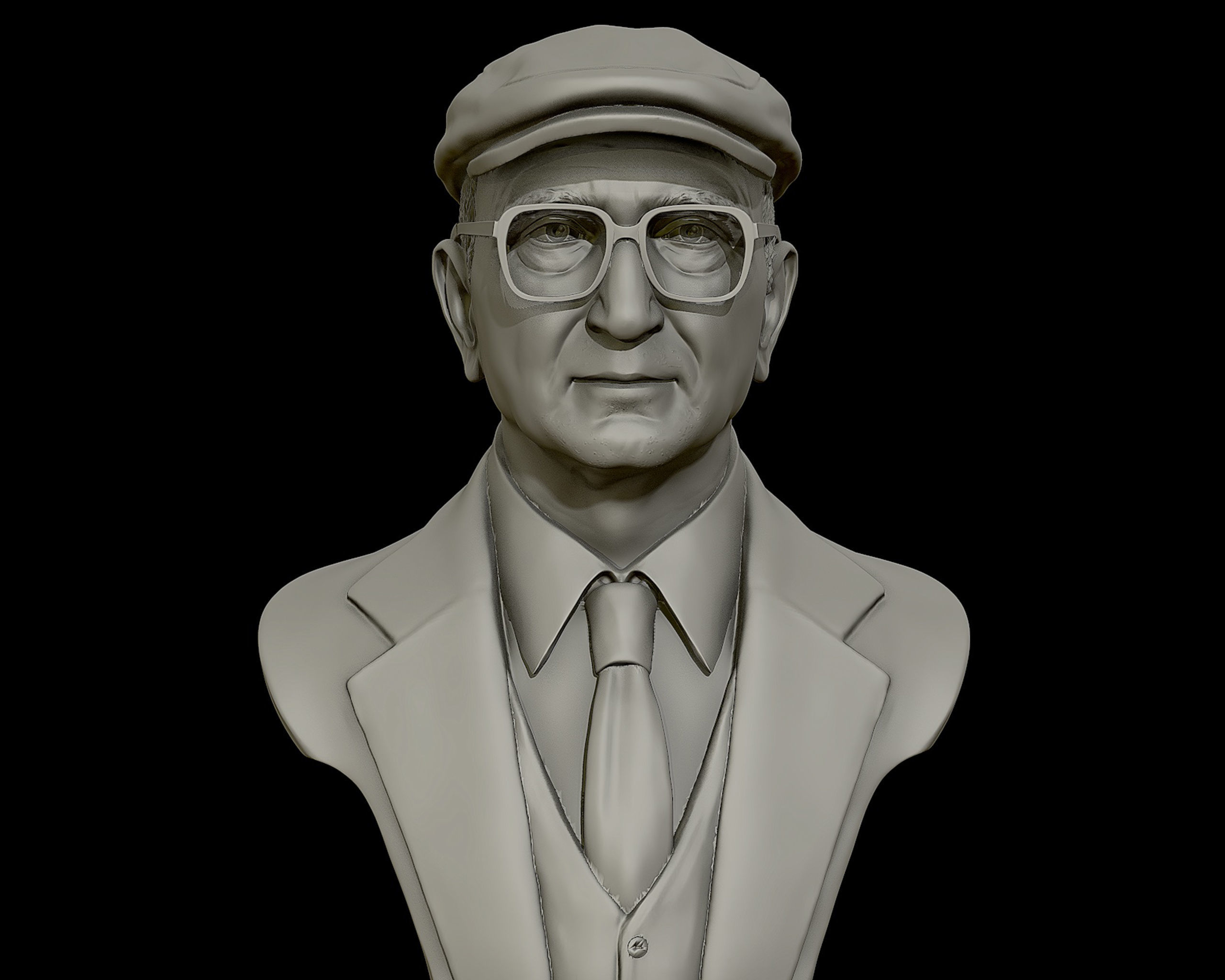 Uncle Junior bust sculpture 3D print model_4