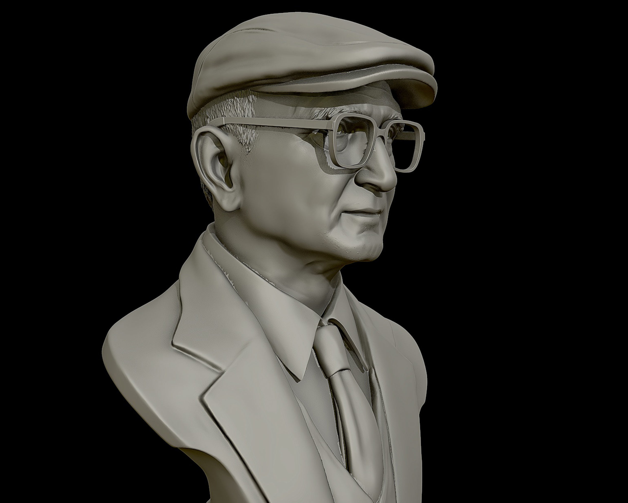Uncle Junior bust sculpture 3D print model_5