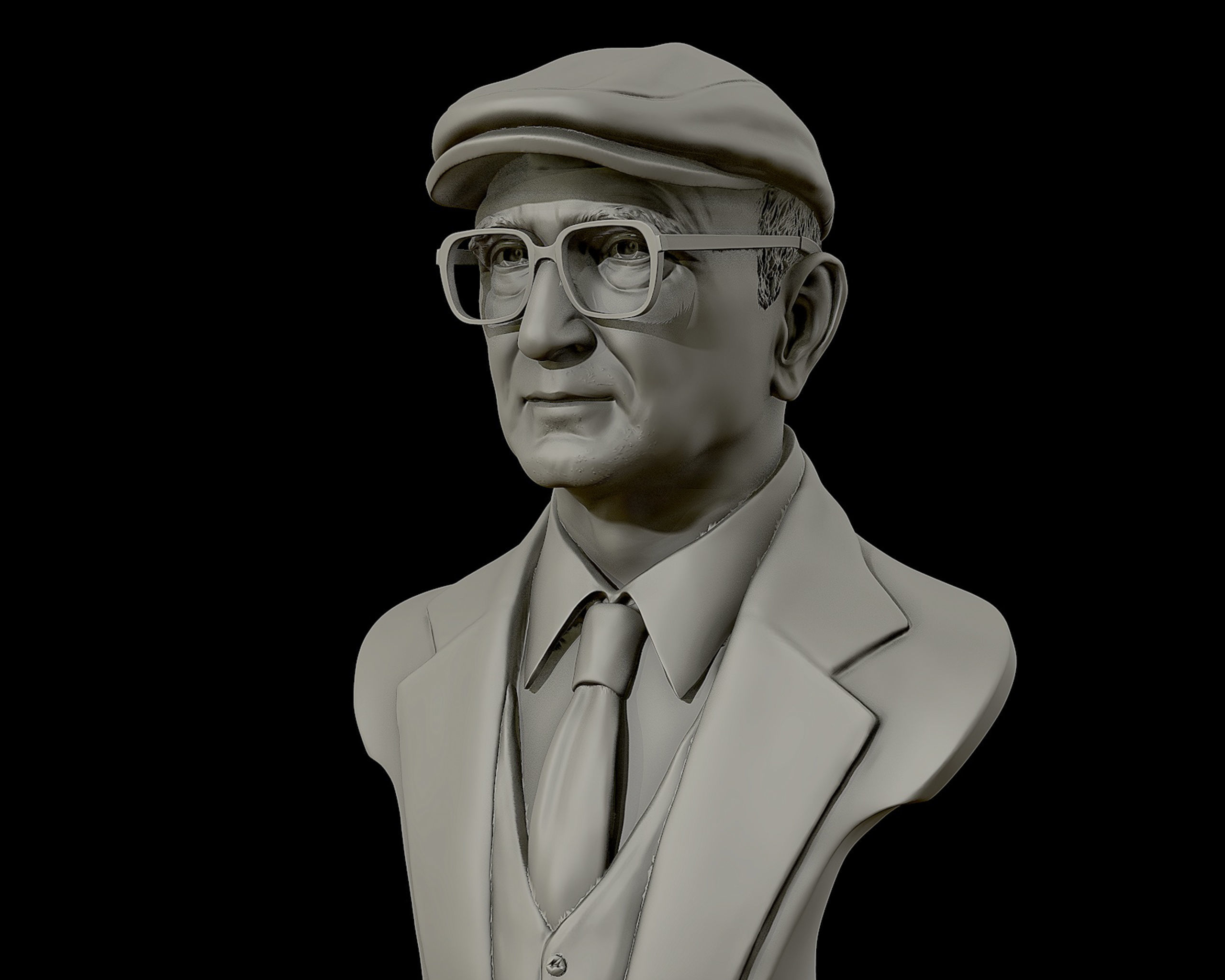 Uncle Junior bust sculpture 3D print model_6