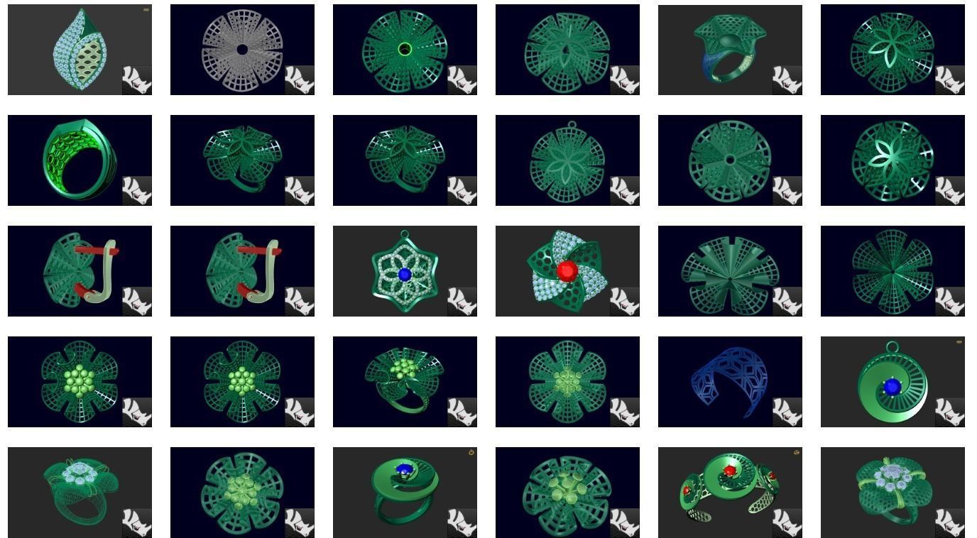 3000 Ultra Vision Turkish Mesh Jewelry Earrings Pendant Bracele 3D print model_3