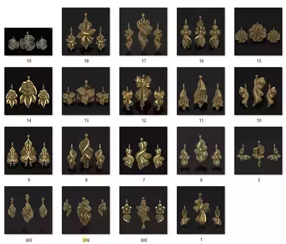 3000 Ultra Vision  Turkish Mesh Jewelry Earrings Pendant Bracele 3D print model