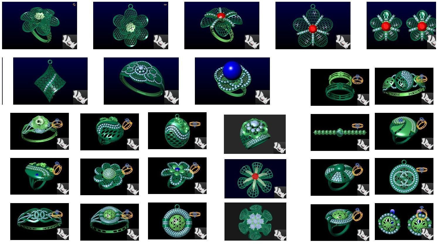 3000 Ultra Vision Turkish Mesh Jewelry Earrings Pendant Bracele 3D print model_5