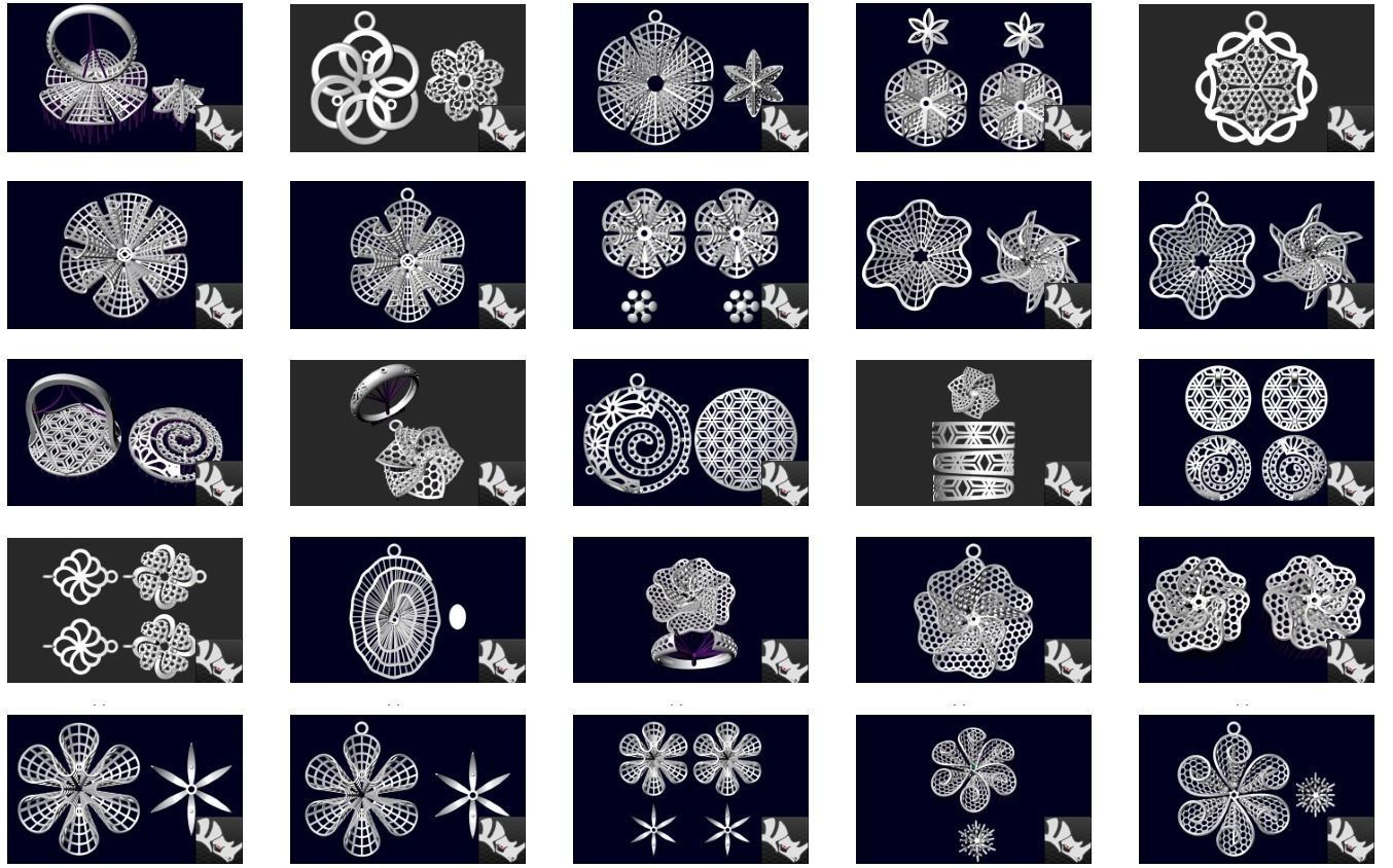 3000 Ultra Vision Turkish Mesh Jewelry Earrings Pendant Bracele 3D print model_1