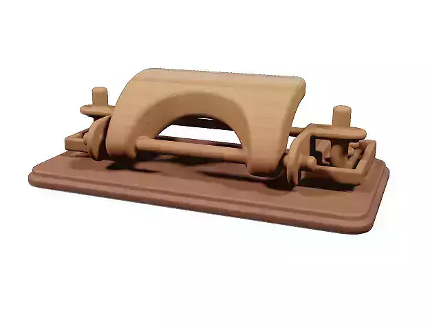 Wooden Punching Machine Toy Low-poly 3D model