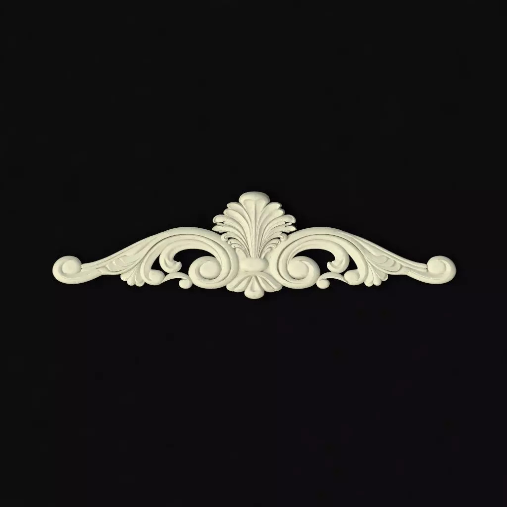 dekor shabby chic - ornate scroll trim 3D model_0