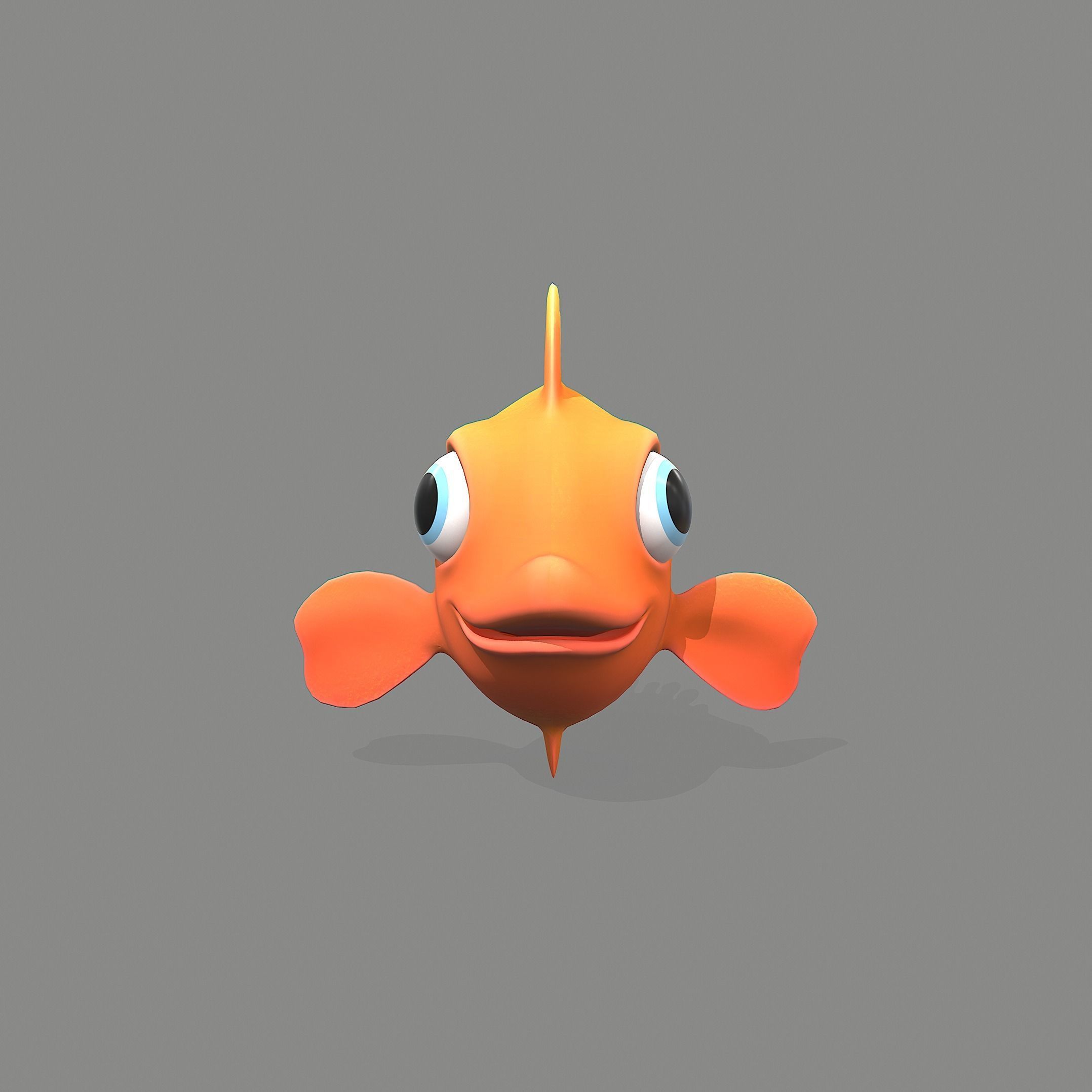 Cartoon fish Low-poly 3D model_7