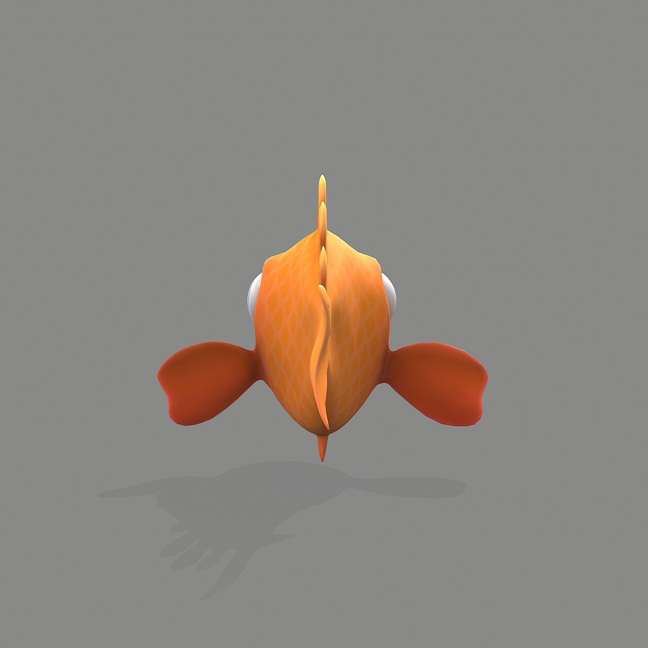 Cartoon fish Low-poly 3D model_5