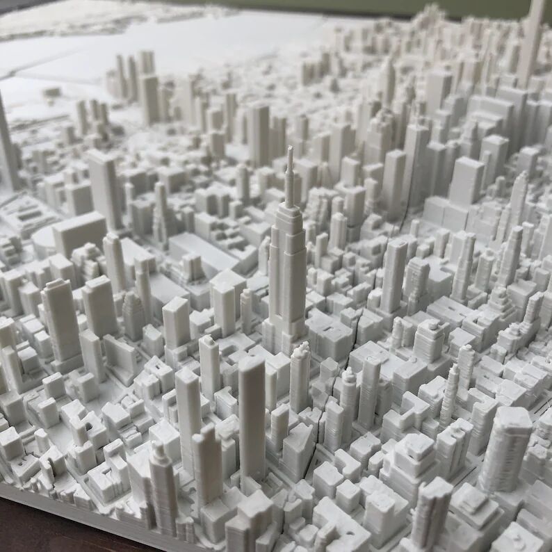 3D Manhattan NYC 3D Map City Landmark New York City Skyline Art 3D print model_4