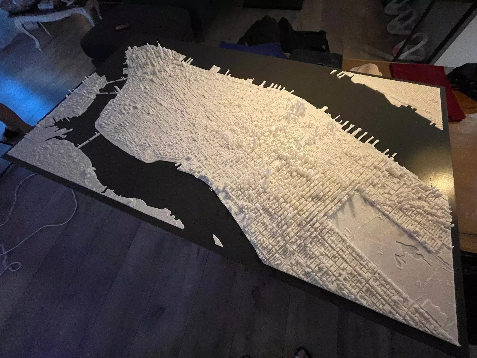 3D Manhattan NYC 3D Map City Landmark New York City Skyline Art 3D print model_0