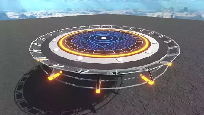 Sci-Fi Floating Platform 3D model