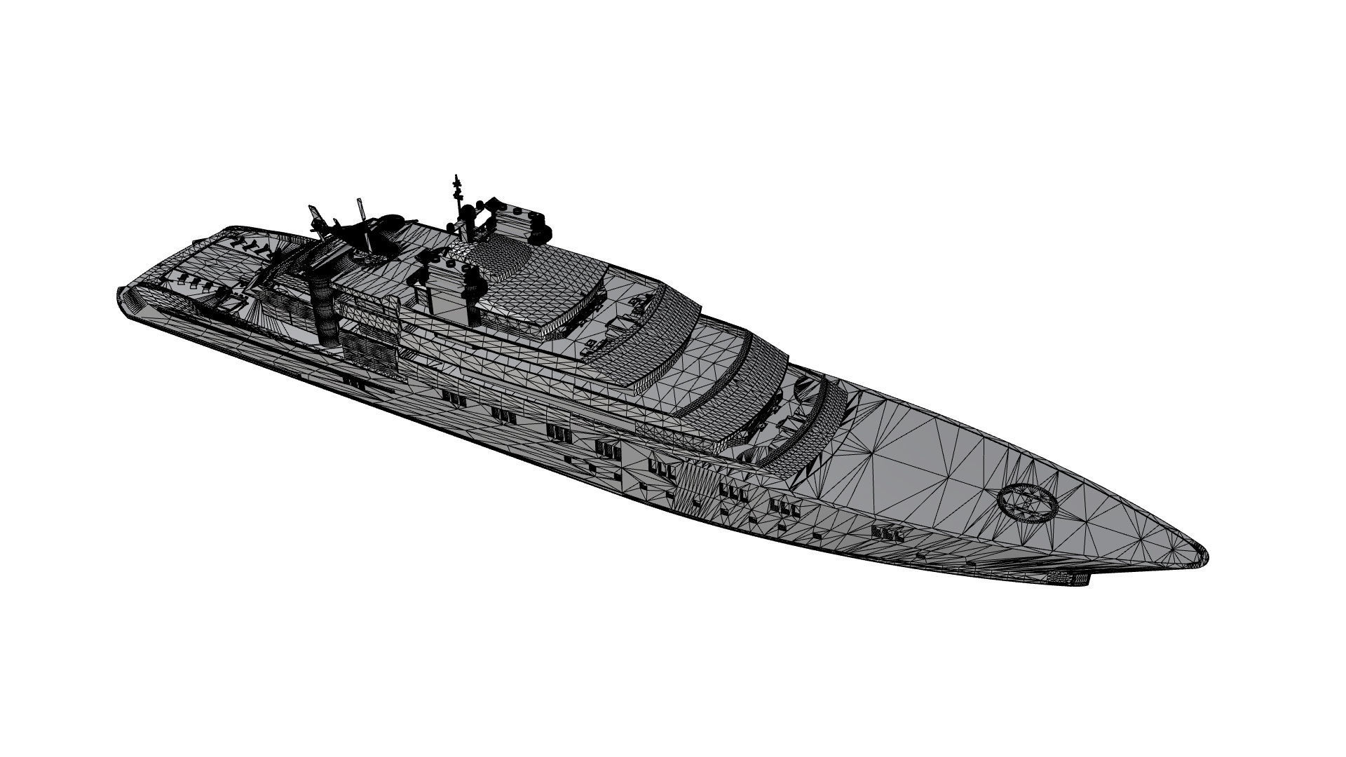 130 Meter Mega Yacht 3D model_10