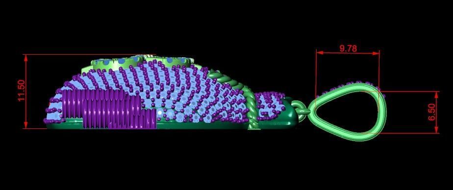 Sack of money pendant 3D print model_14