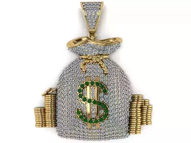 Sack of money pendant 3D print model