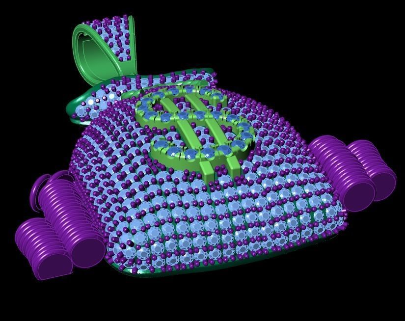 Sack of money pendant 3D print model_18