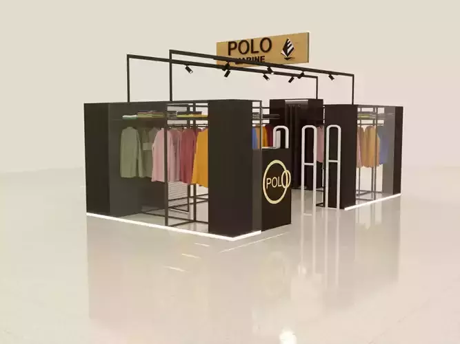 Shopping island in the shopping center 