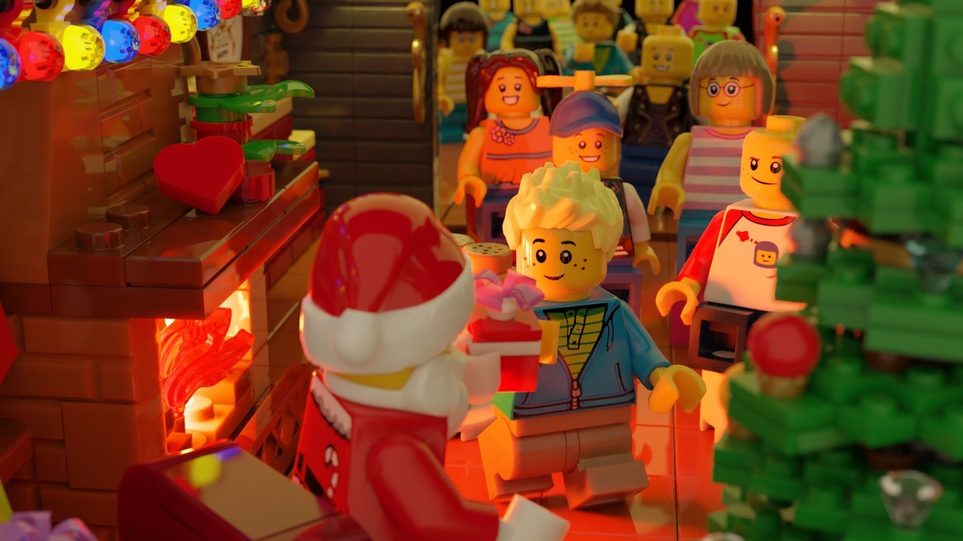Lego Santa Scene 3D model_5