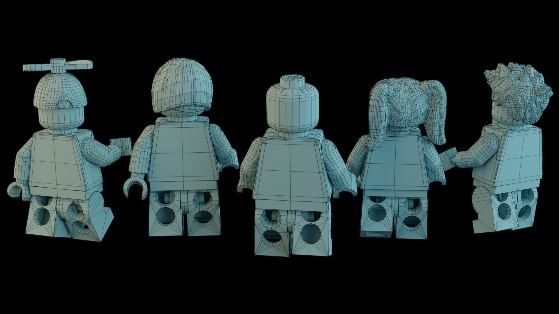 Lego Santa Scene 3D model_12