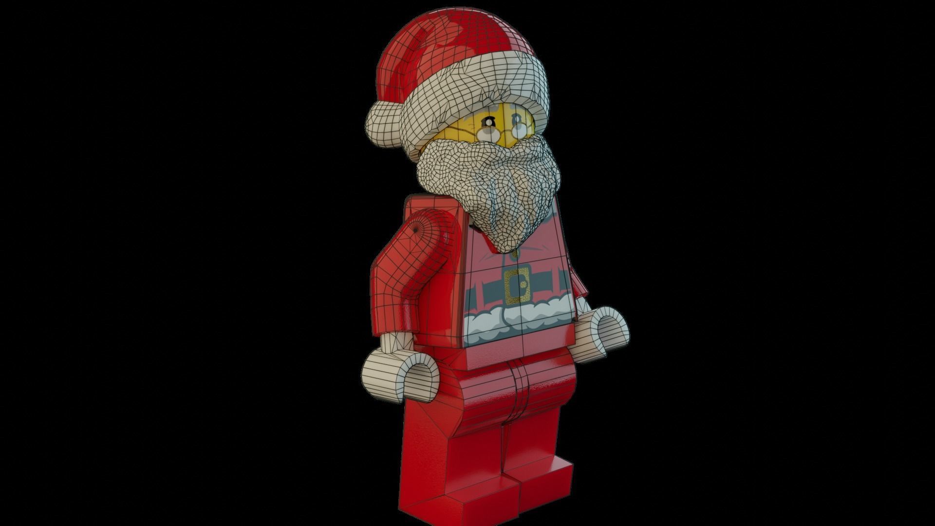 Lego Santa Scene 3D model_15