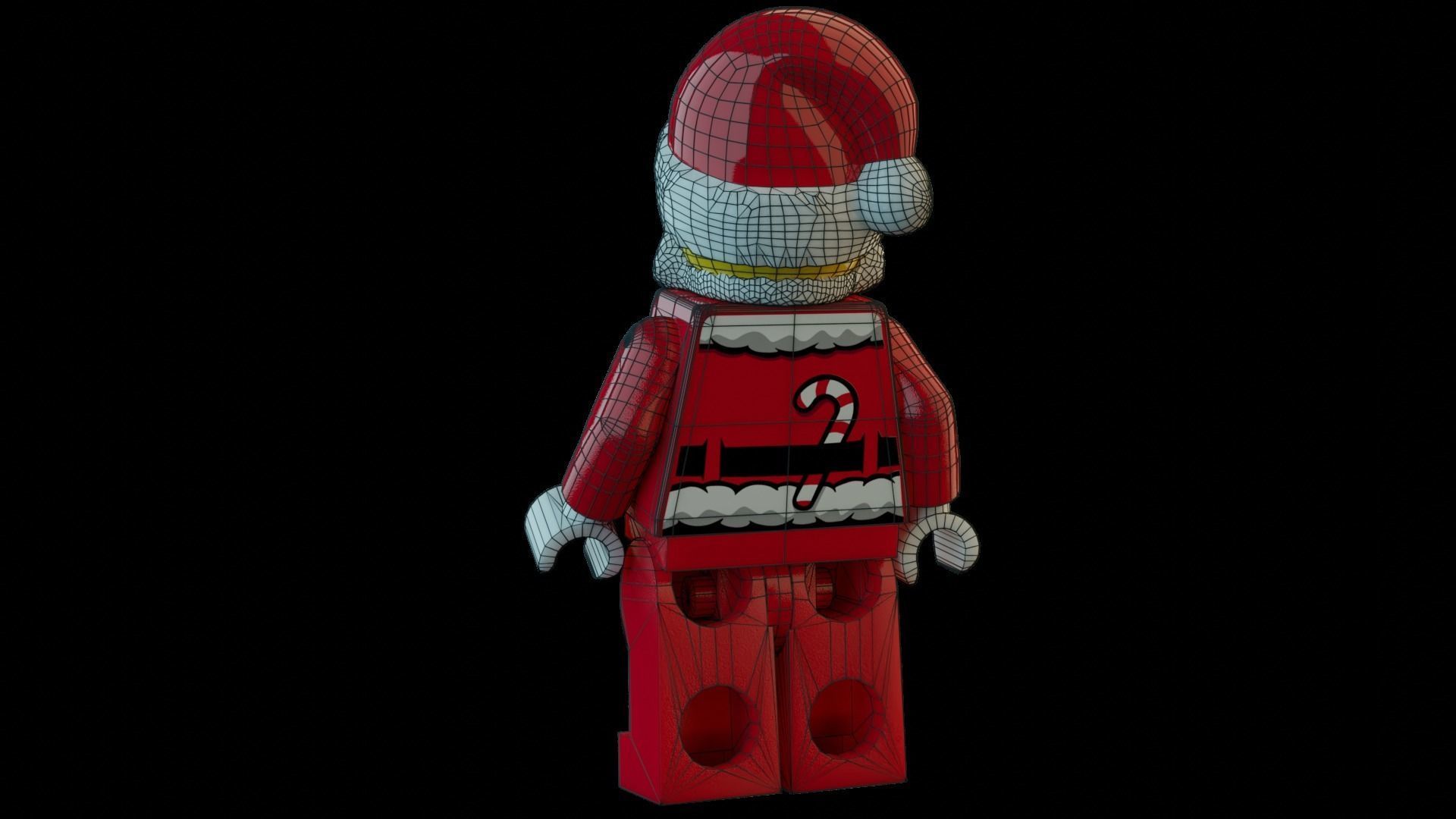 Lego Santa Scene 3D model_14