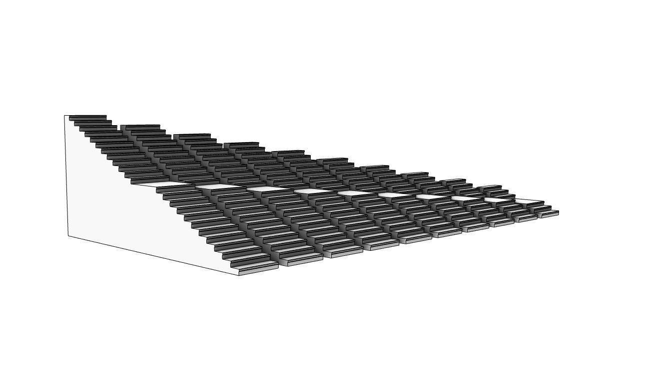 Stairs Pack X10 stair set with landing 3D model V1 3D model_2