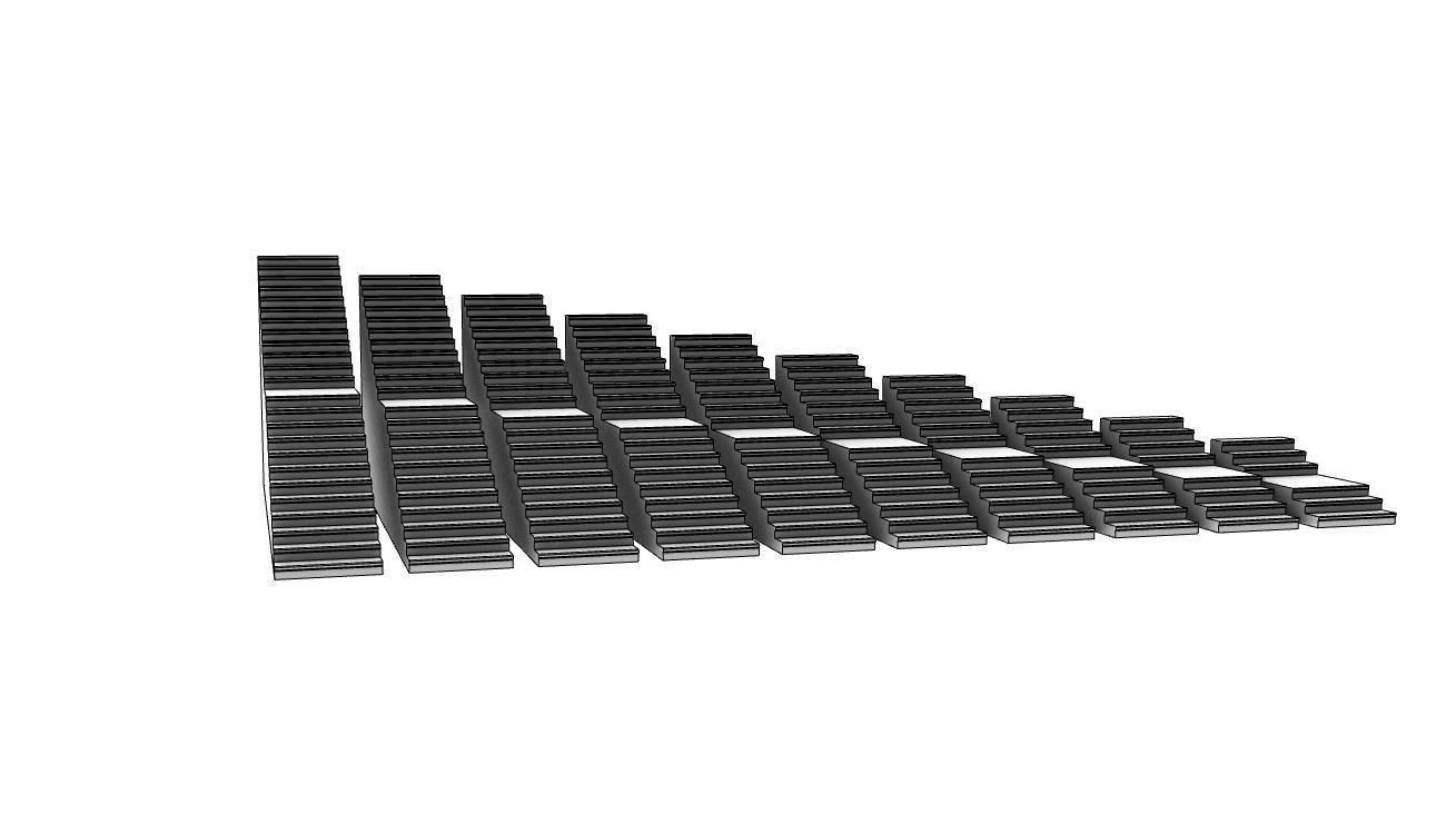 Stairs Pack X10 stair set with landing 3D model V1 3D model_4