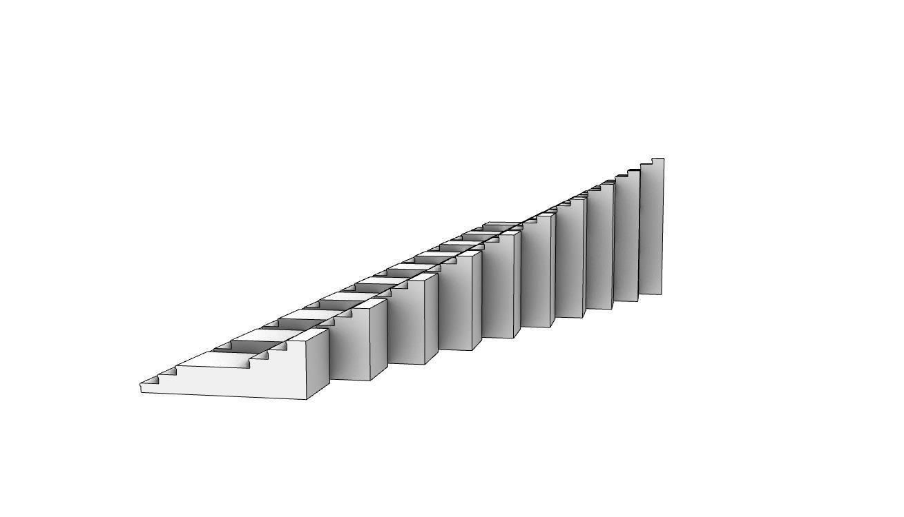 Stairs Pack X10 stair set with landing 3D model V1 3D model_12