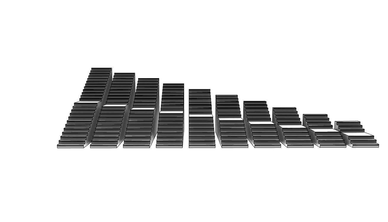 Stairs Pack X10 stair set with landing 3D model V1 3D model_5