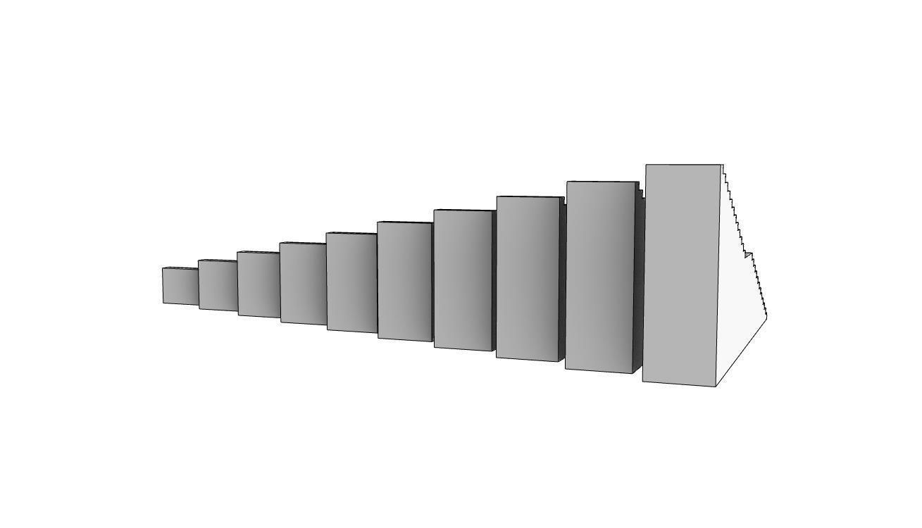 Stairs Pack X10 stair set with landing 3D model V1 3D model_19