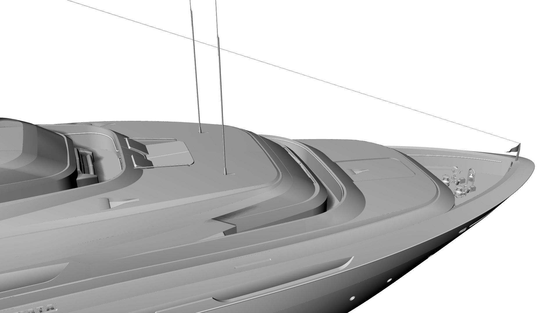 48 Meter Superyacht 3D model_3