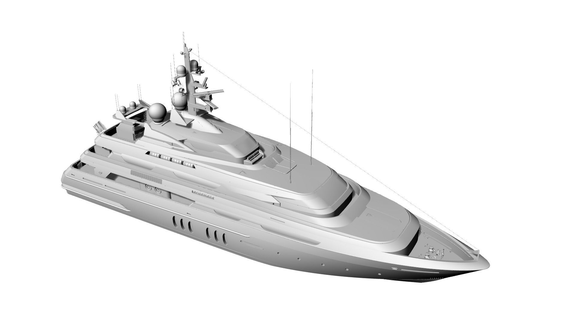 48 Meter Superyacht 3D model_2