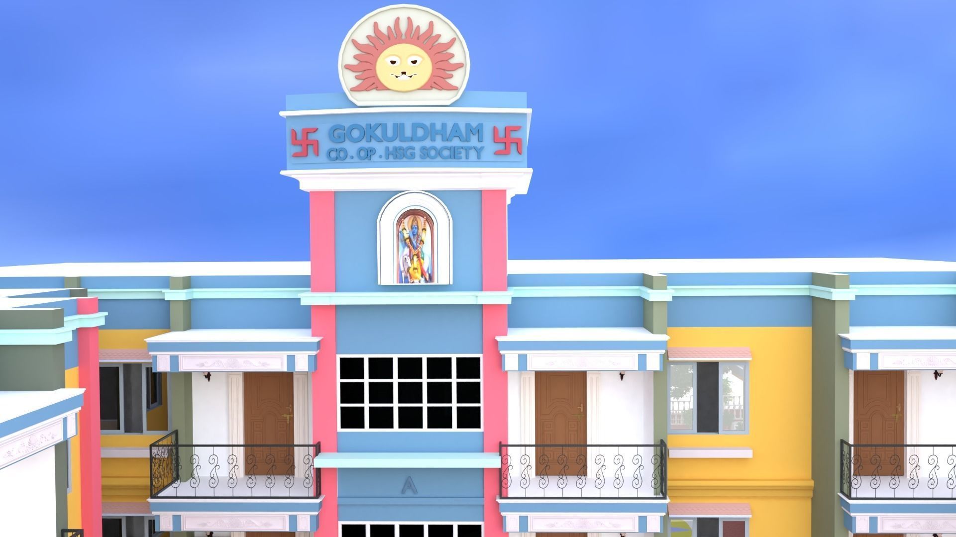GOKUL DHAM SOCIETY 3D model_28