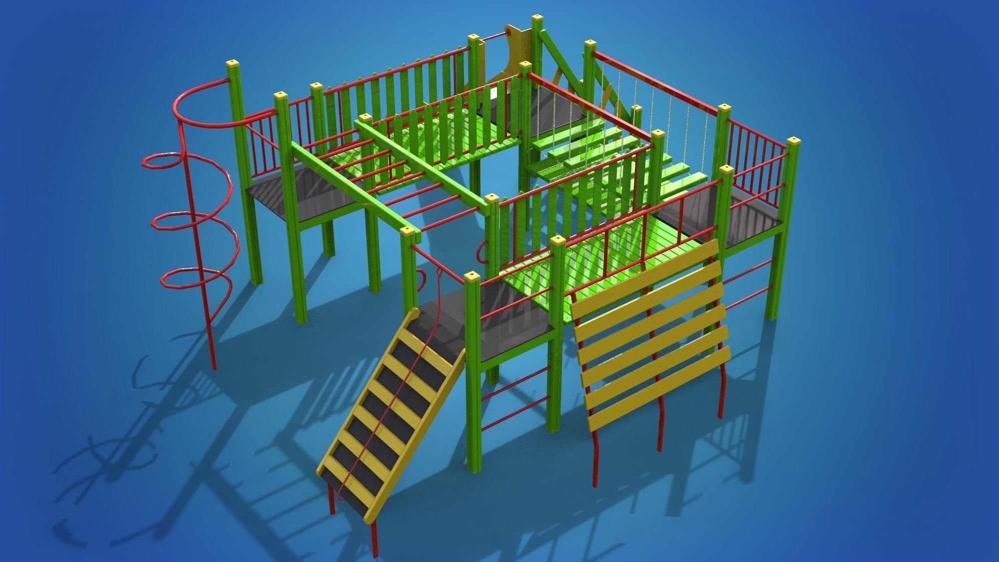 Playground for kids 3D model_5