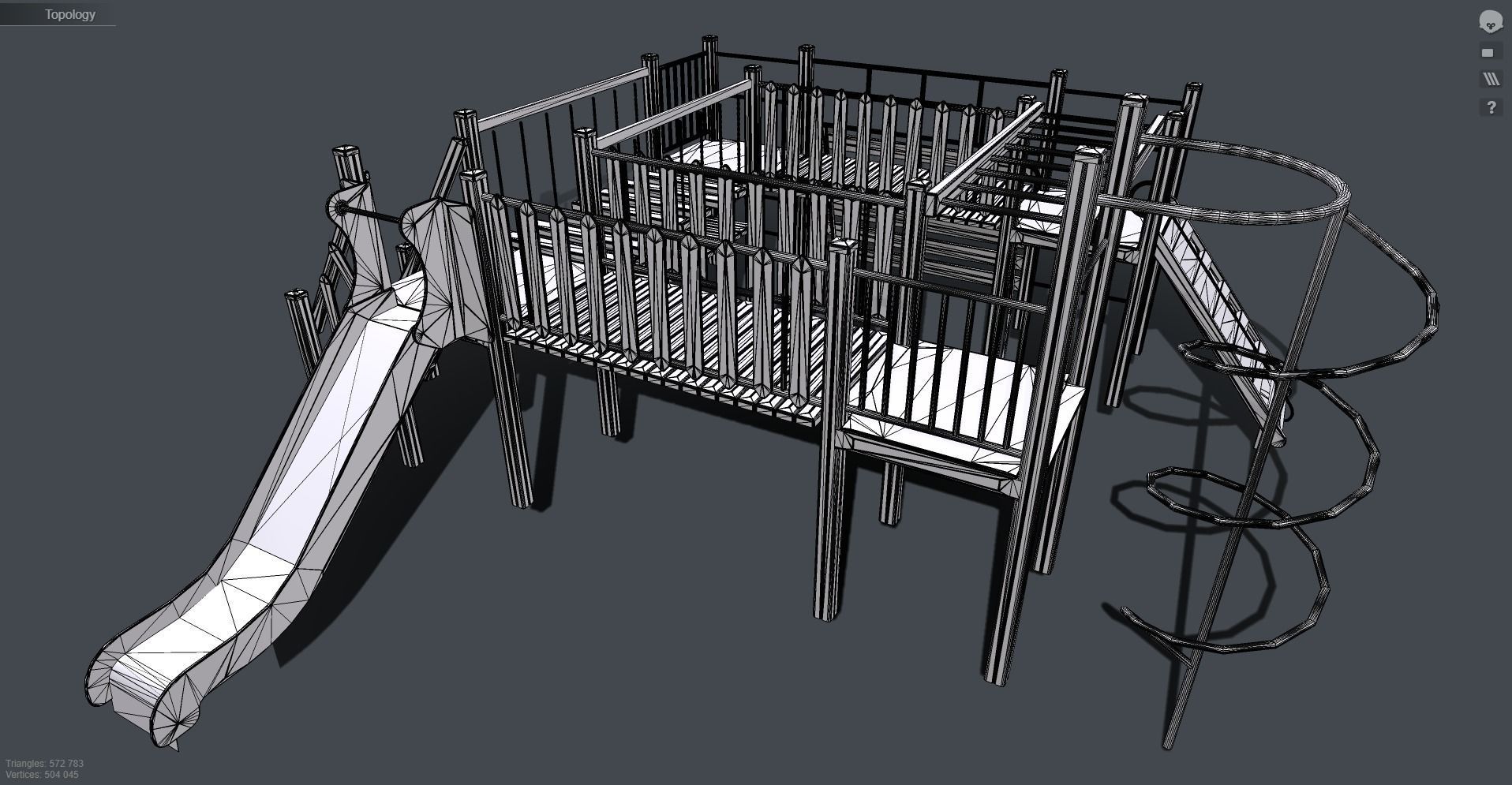 Playground for kids 3D model_9