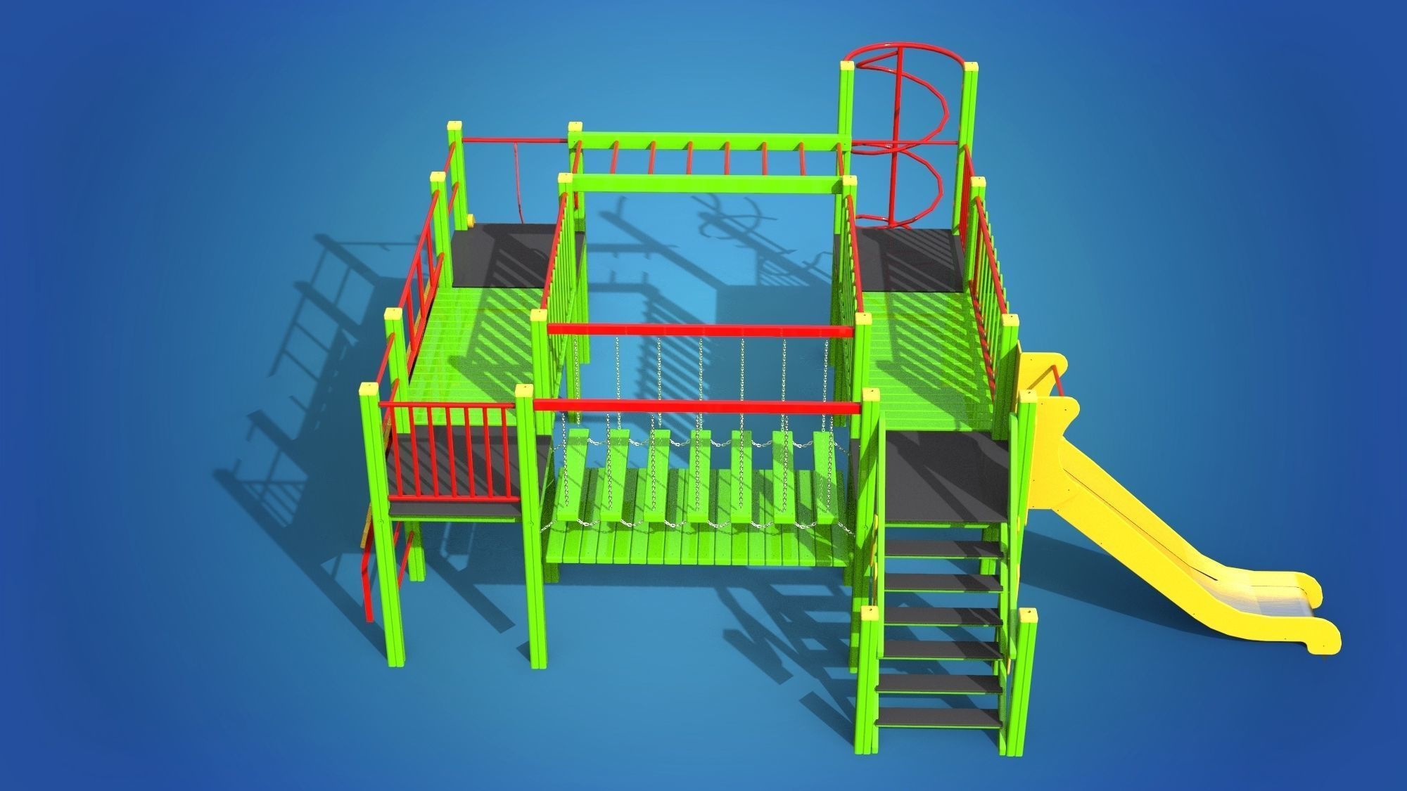Playground for kids 3D model_8