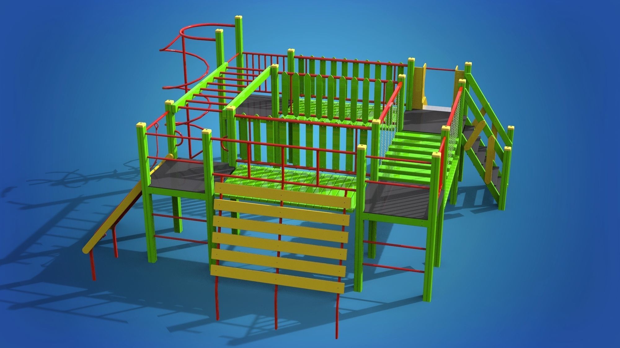 Playground for kids 3D model_4