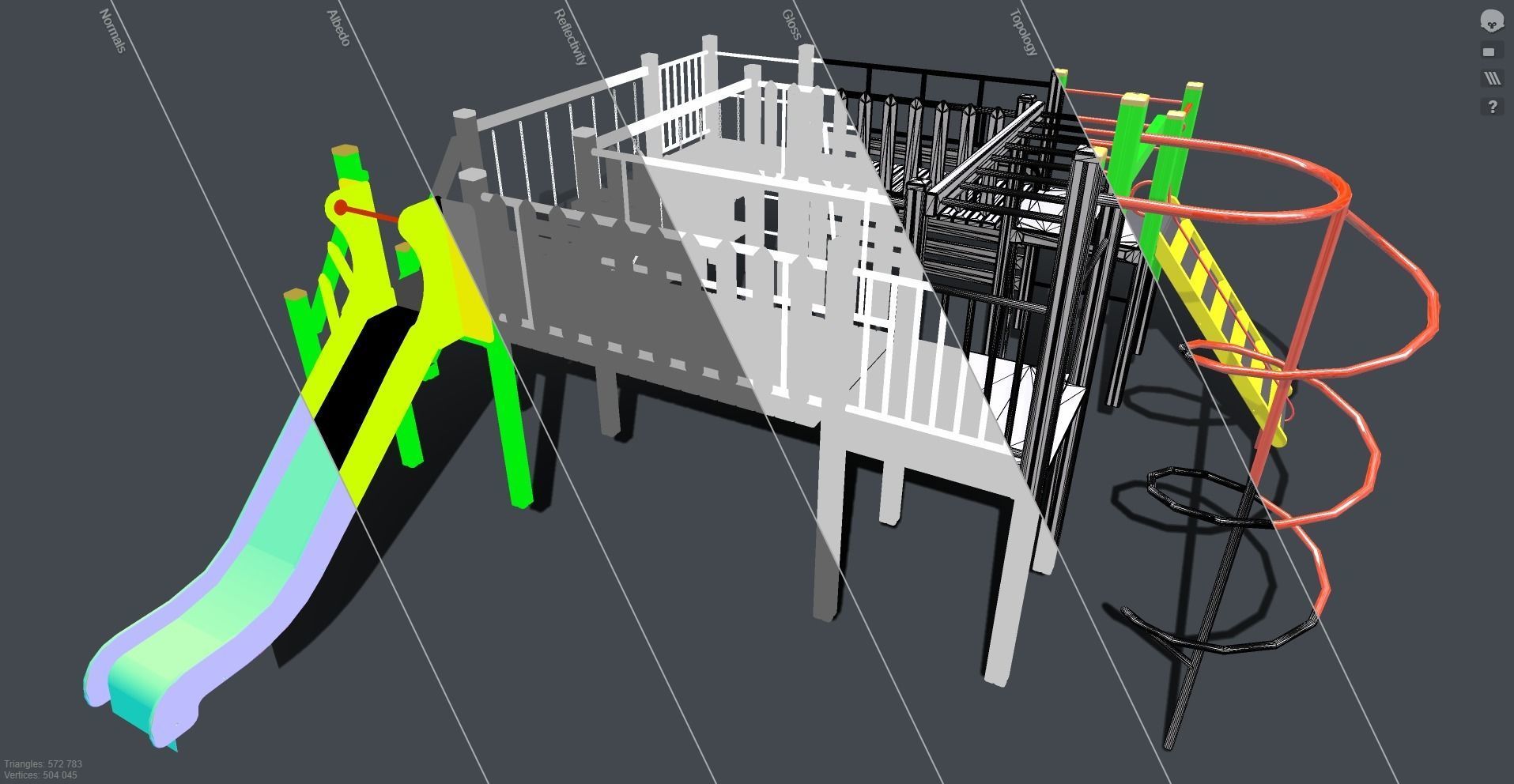 Playground for kids 3D model_12