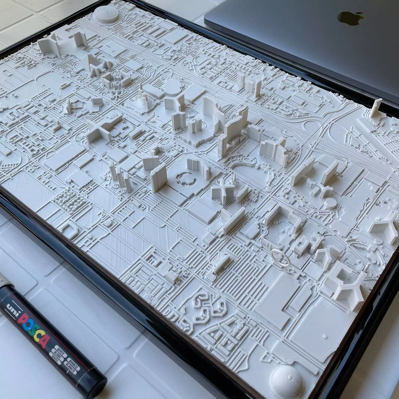 3D Las Vegas 3D Map City Art Landmark Las Vegas Skyline 3D print model_0