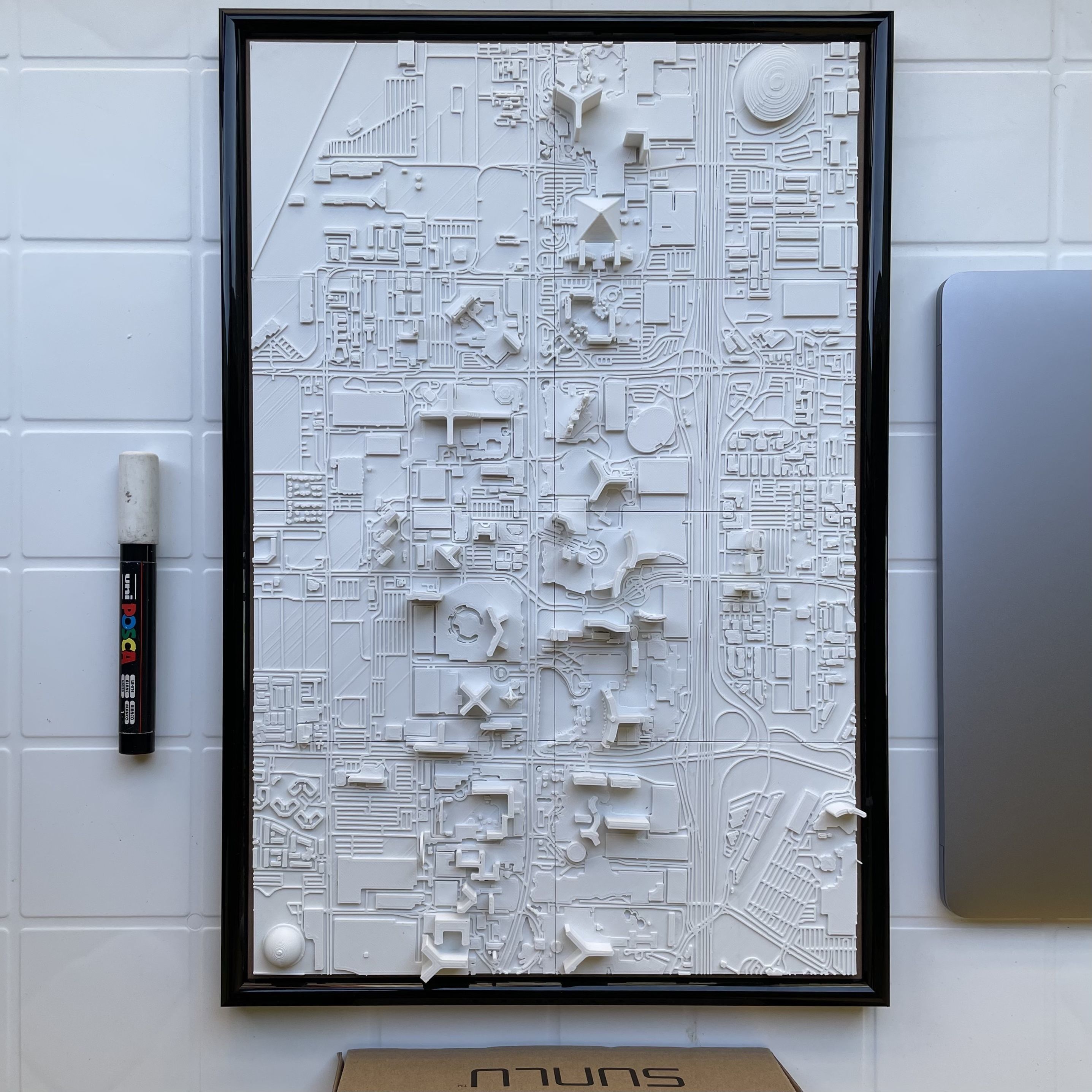 3D Las Vegas 3D Map City Art Landmark Las Vegas Skyline 3D print model_1